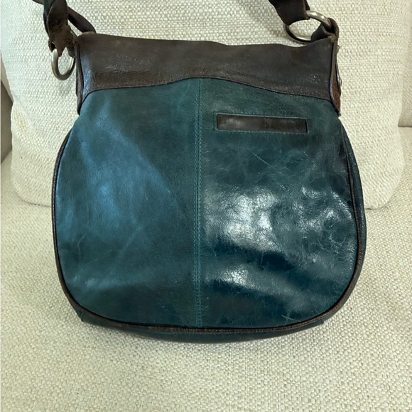 Americana By Sharif Teal &Brown
 Soft Lthr Crossbody /Shoulder
Bag - Picture 7 of 15